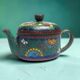 China, small cloisonné bronze teapot early 20th century