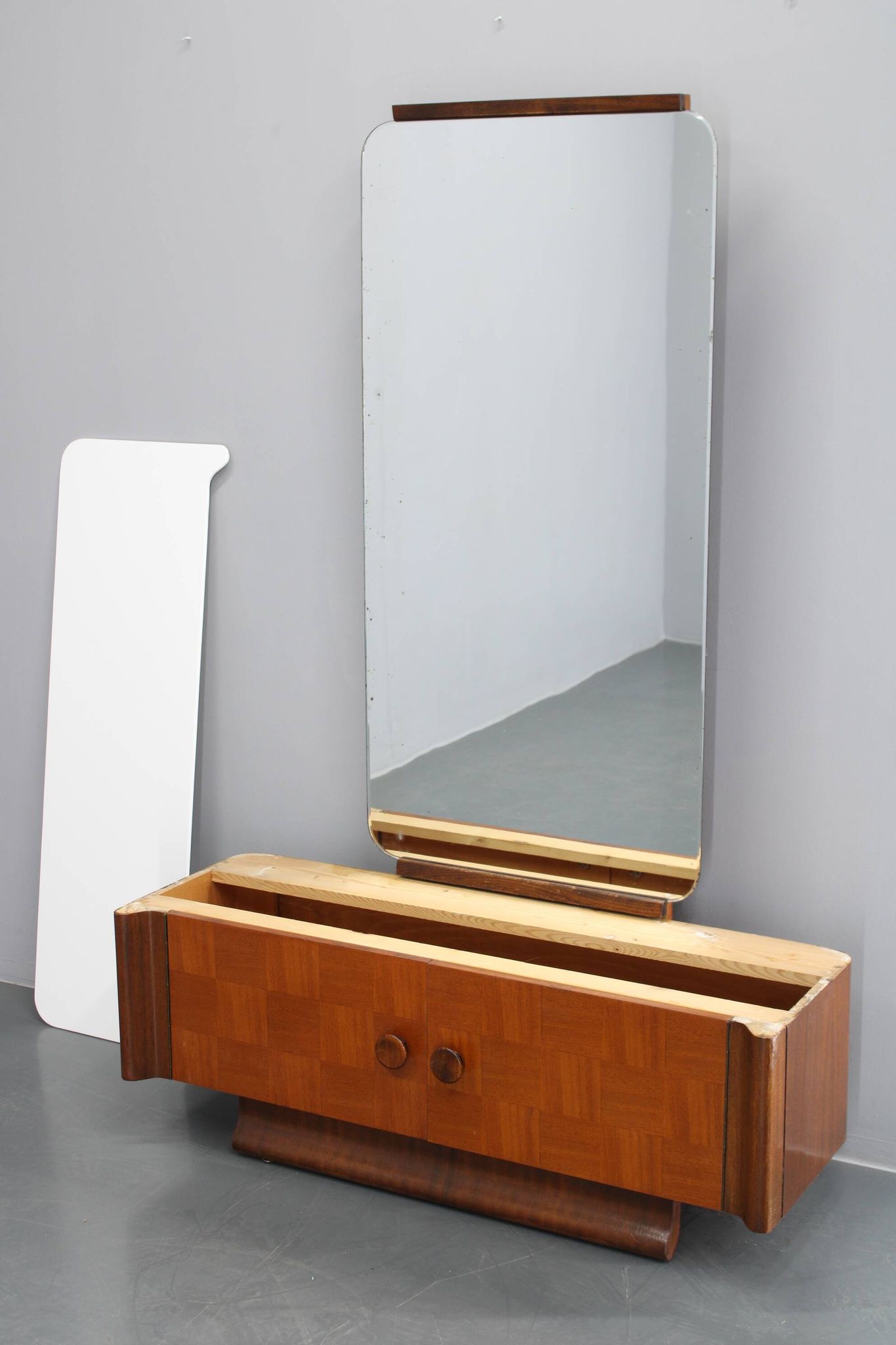 1940s Jindrich Halabala Mirror Cabinet ,Czechoslovakia