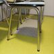 6 vintage formica blue yellow kitchen chairs