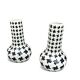 2 x ceramic / Pied de Poule vases / 1980s