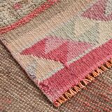 3x10 Soft Pink Turkish Vintage Runner Rug, 97x324Cm