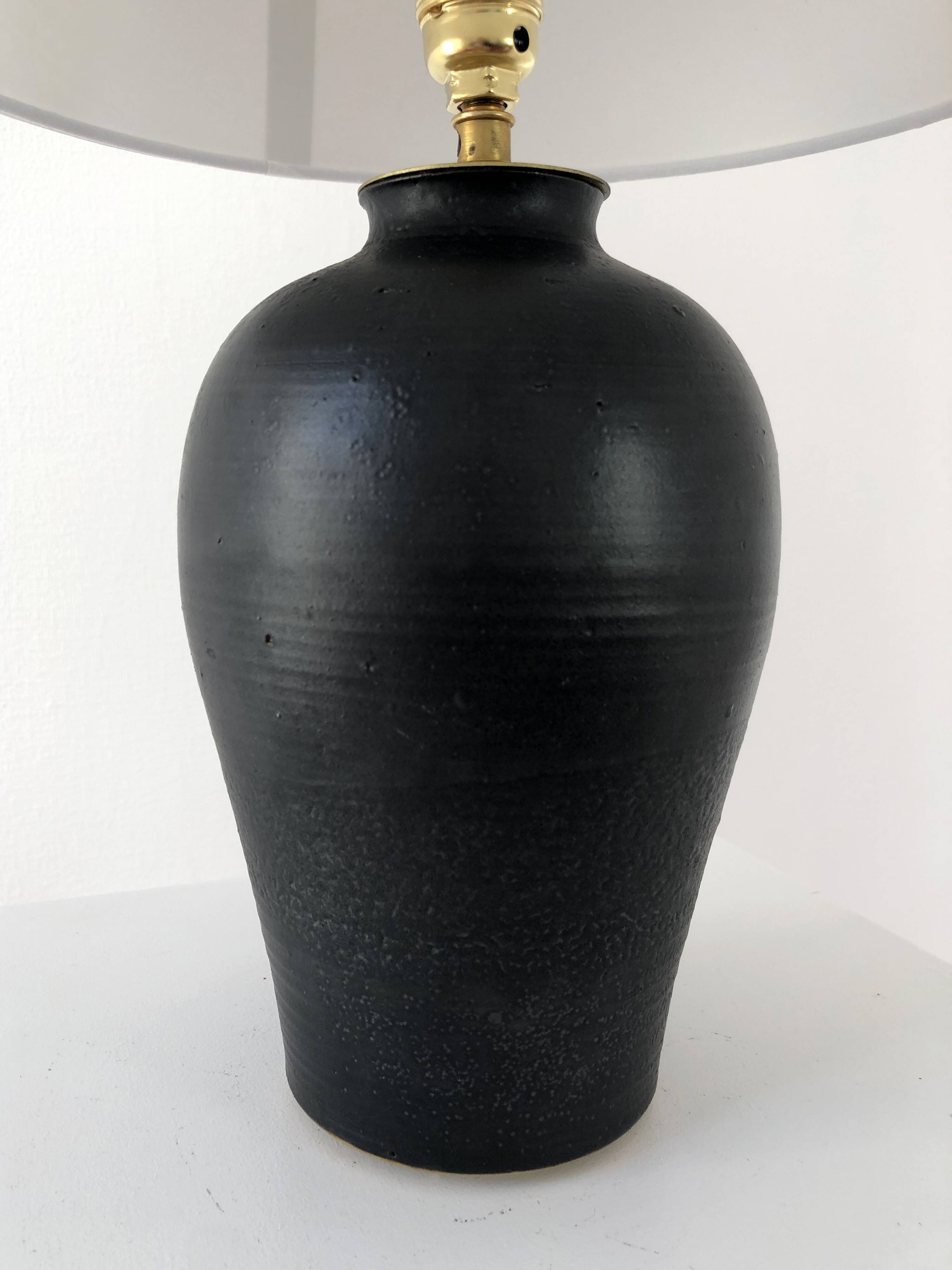 Lampe balustre en céramique vintage