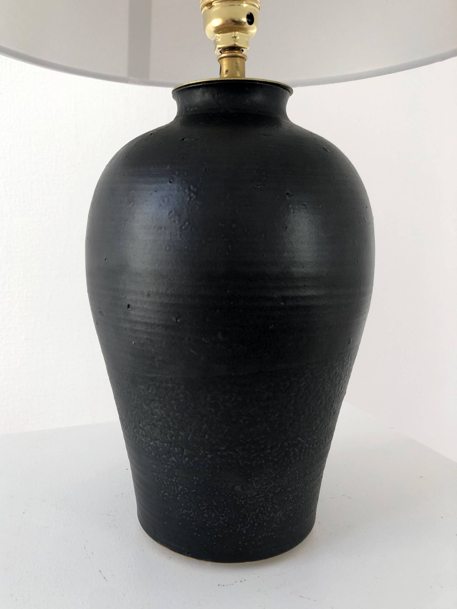 Vintage ceramic baluster lamp