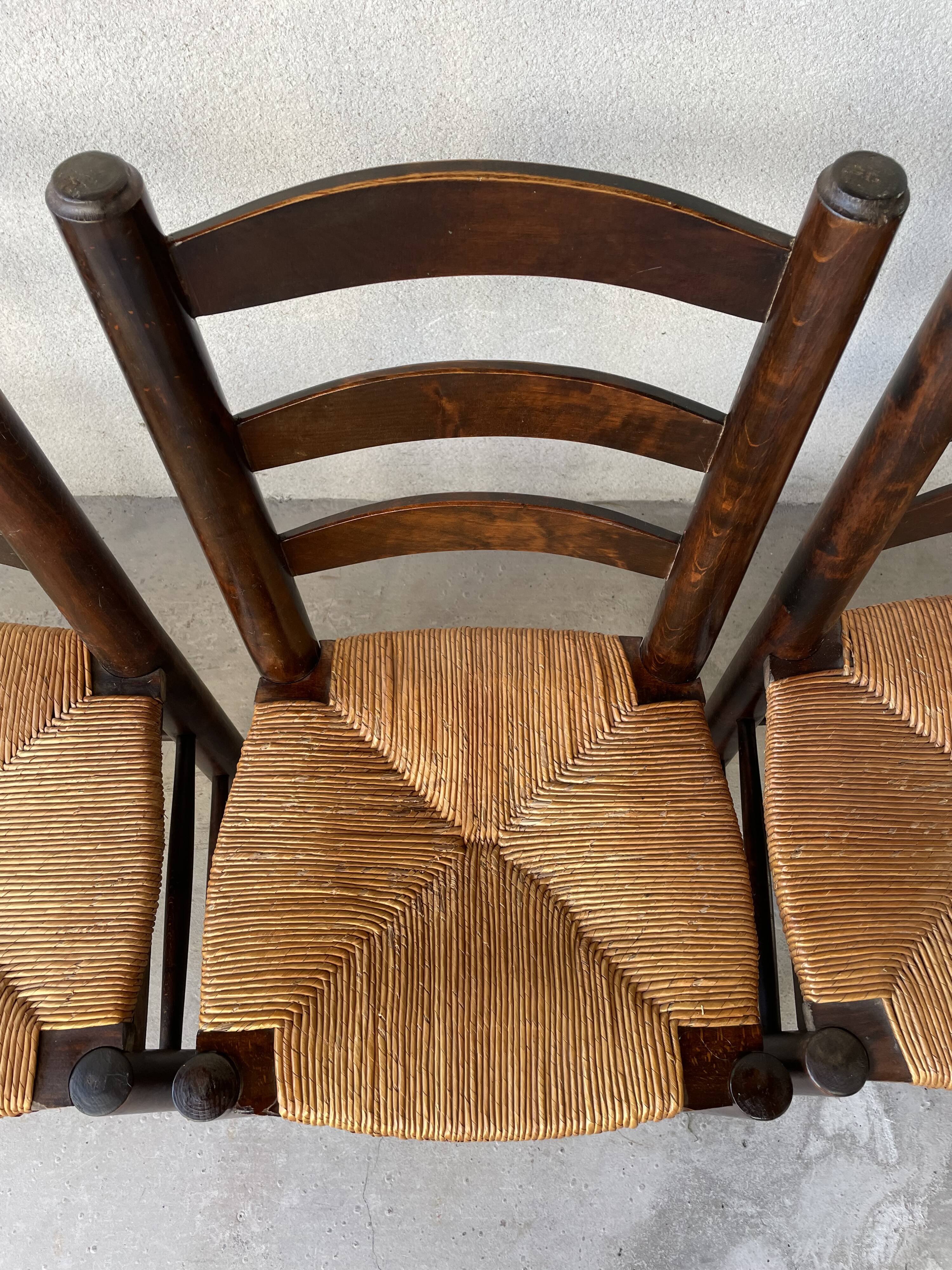 6 Brutalist Georges Robert chairs c.1950