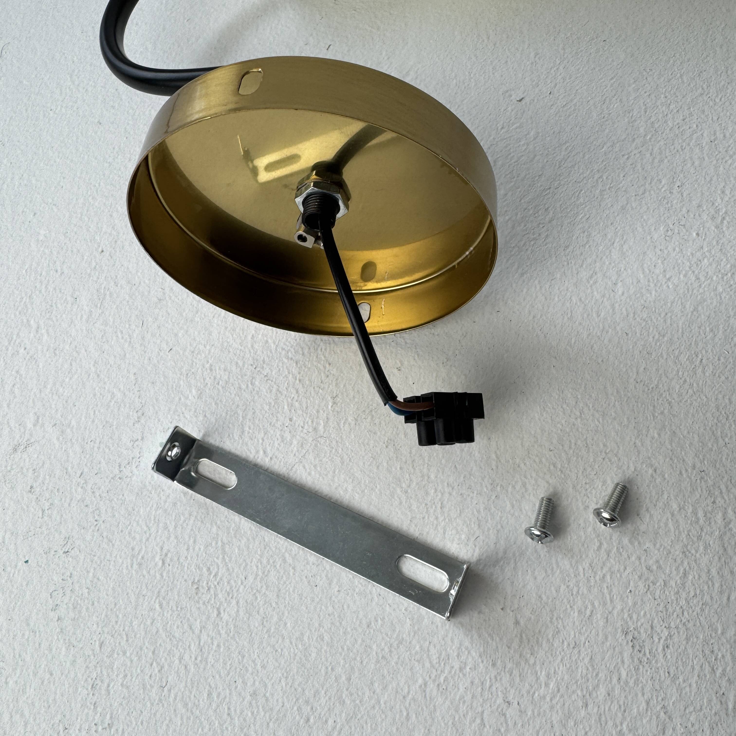 Pair of vintage glass wall lights 1950