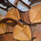Suite of 4 chairs rustic oak
