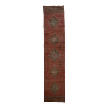 Vintage Turkish hallway rug 77x345 cm