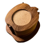 Series 6 vintage teak coasters