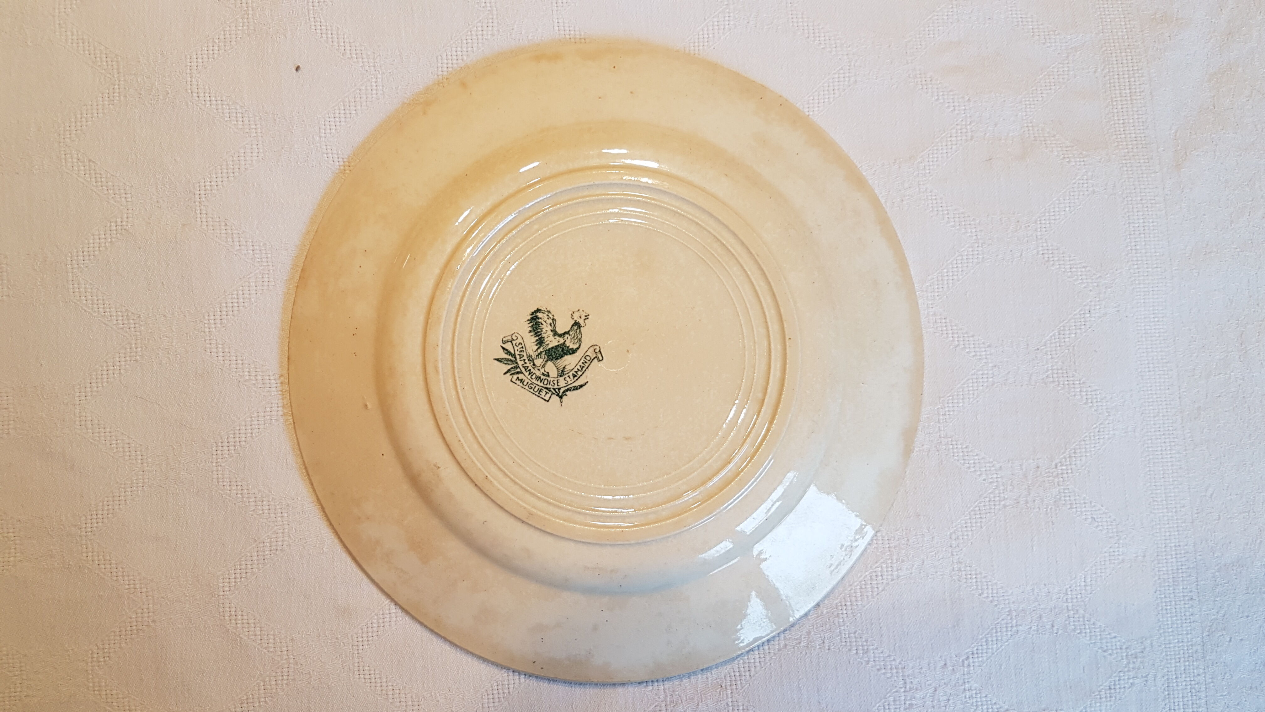 Assiette en faïence de  St Amand