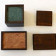 Pair of wooden Art Deco boxes