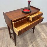 3-drawer commode in Rio rosewood, origin Denmark.
