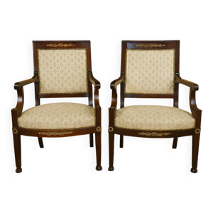 Paire de fauteuils époque