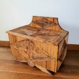 Rattan marquetry chest