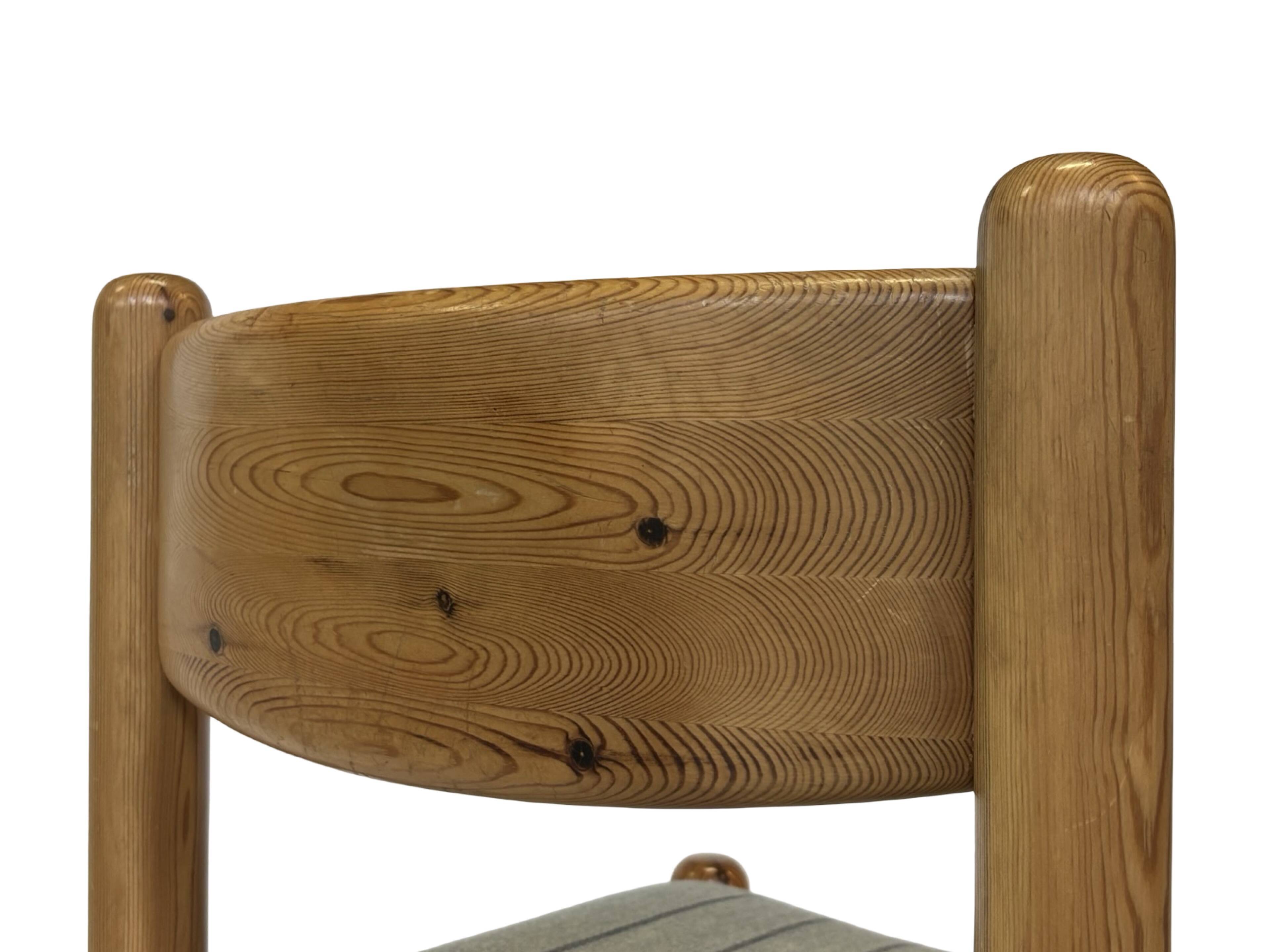 Vintage set of four Pinewood dining chairs Denmark