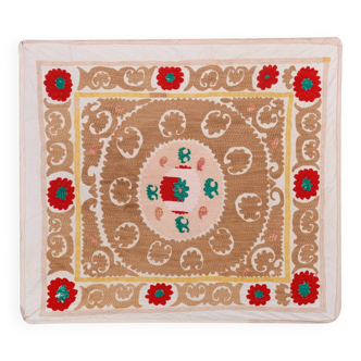 Hand knotted rug, vintage Turkish rug 111x125 cm