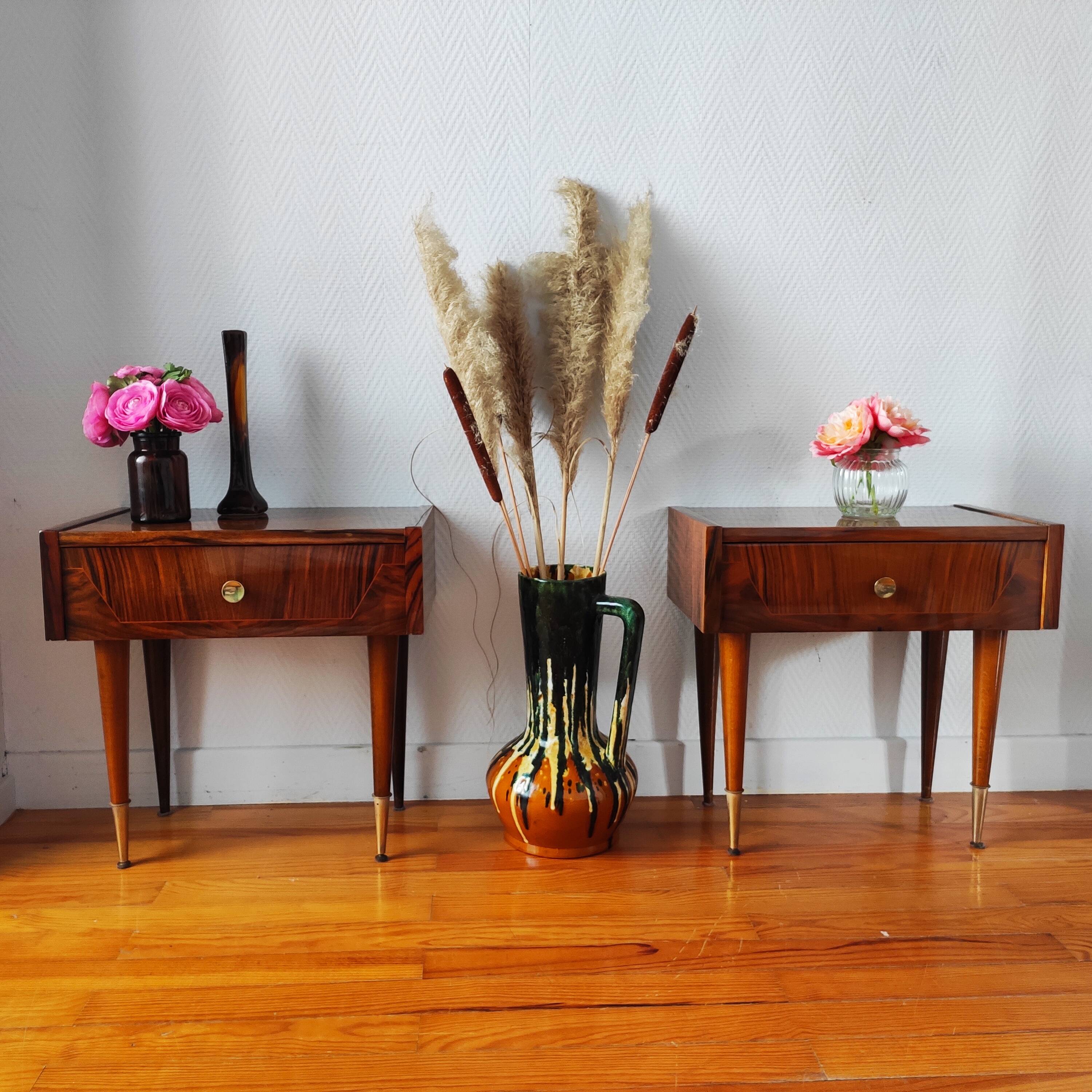 Pair of vintage bedside tables