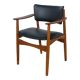 Mid-Century Danish Teak & Leather Armchair, 1970s