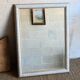 Miroir en bois peint, décor fleuri vintage
