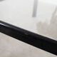 Square glass coffee table, Italian design, 1970s, made in Italy