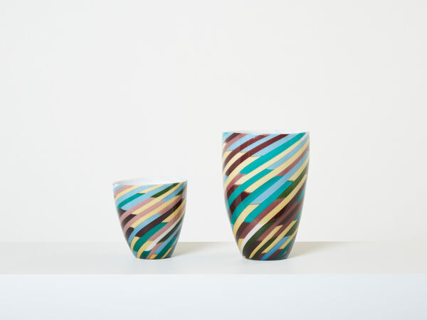 Laura de Santillana pour Venini vase verre soufflé Klee 1984