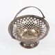 Silver-plated metal bowl basket