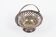 Silver-plated metal bowl basket
