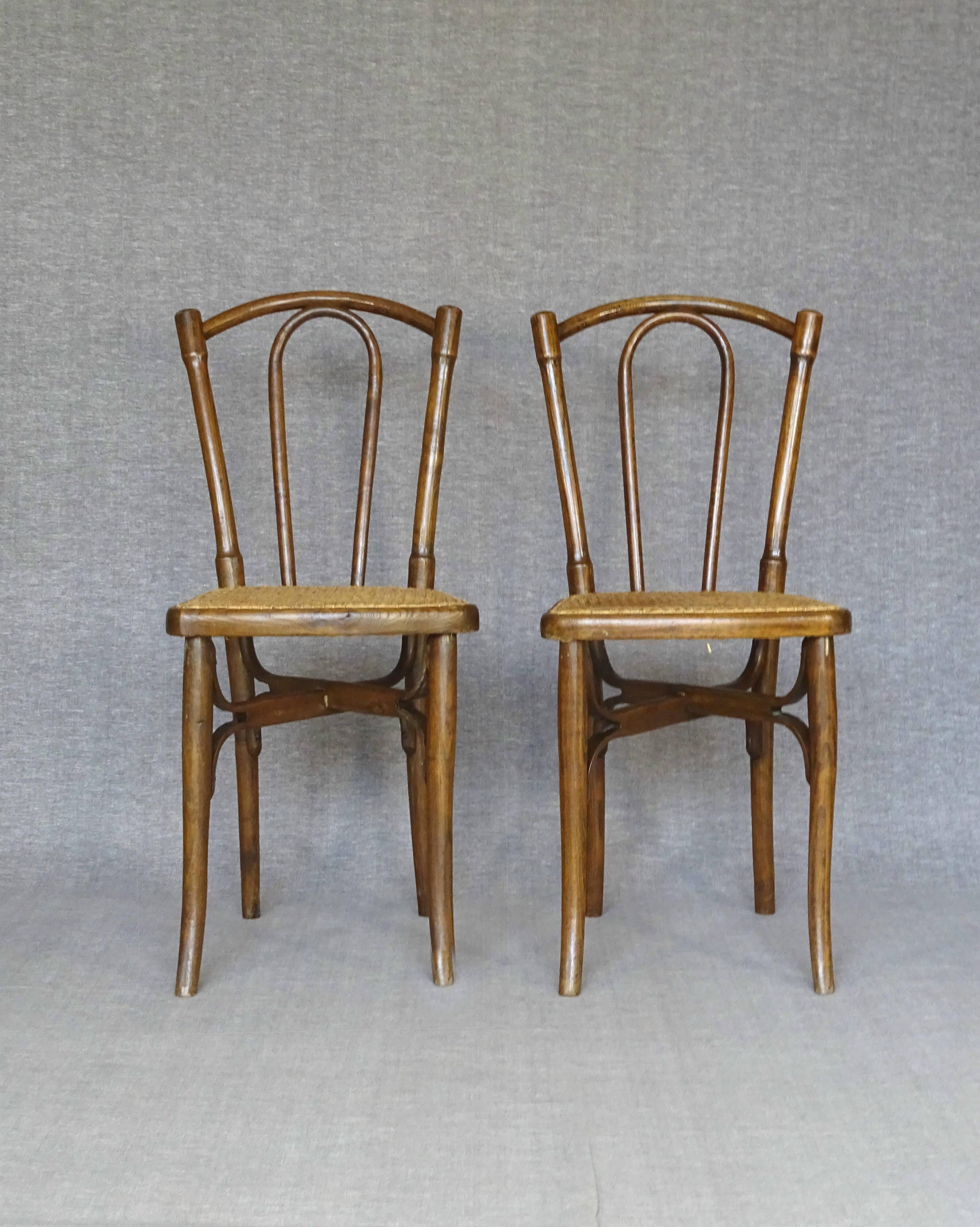 2 Cambier caned bistro chairs Belgium 1920 - No. 233 -