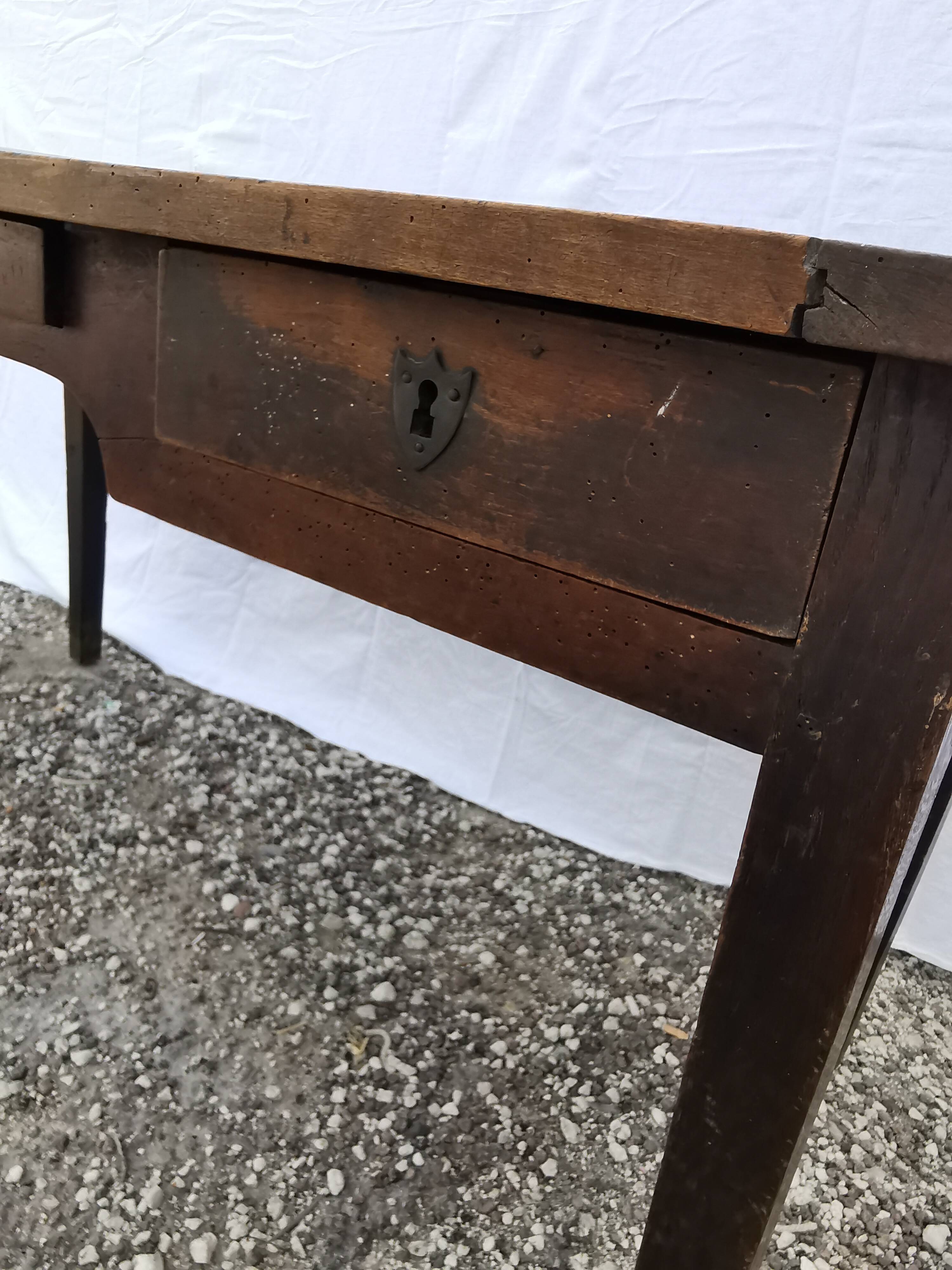 Old vintage wooden desk