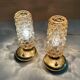 Pair Vintage  Lamps, Bedside, Bubble Glass