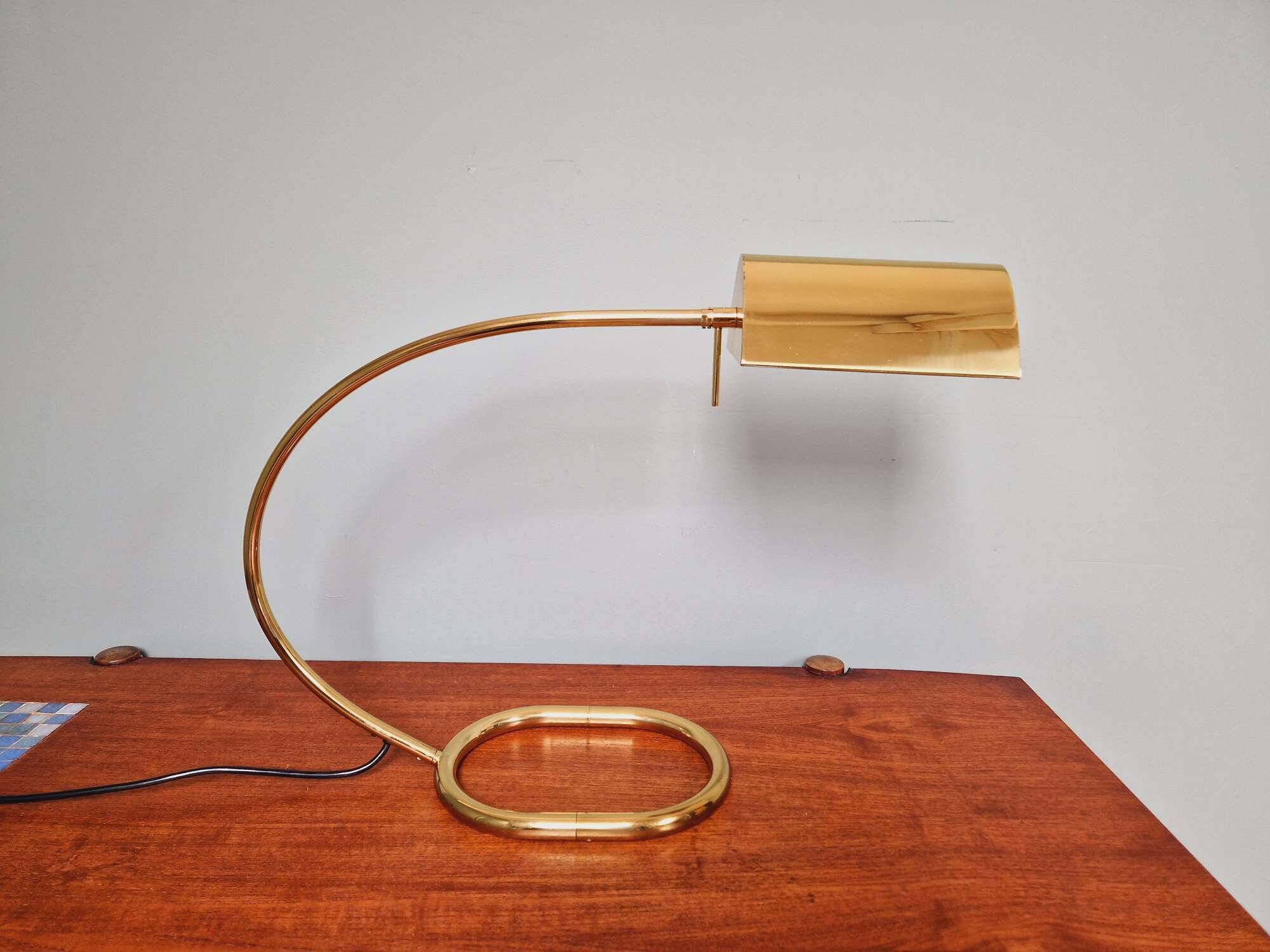 Grande lampe de bureau en laiton, Cosack Leuchten, 1970