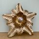 Vintage wall light in gold metal with leaf decorations