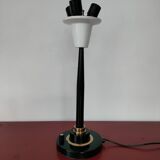 Lumi industrial metal lamp base - three lights - 1970s - Italy