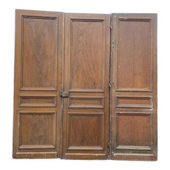 Suite of three passage doors in solid fir XX century