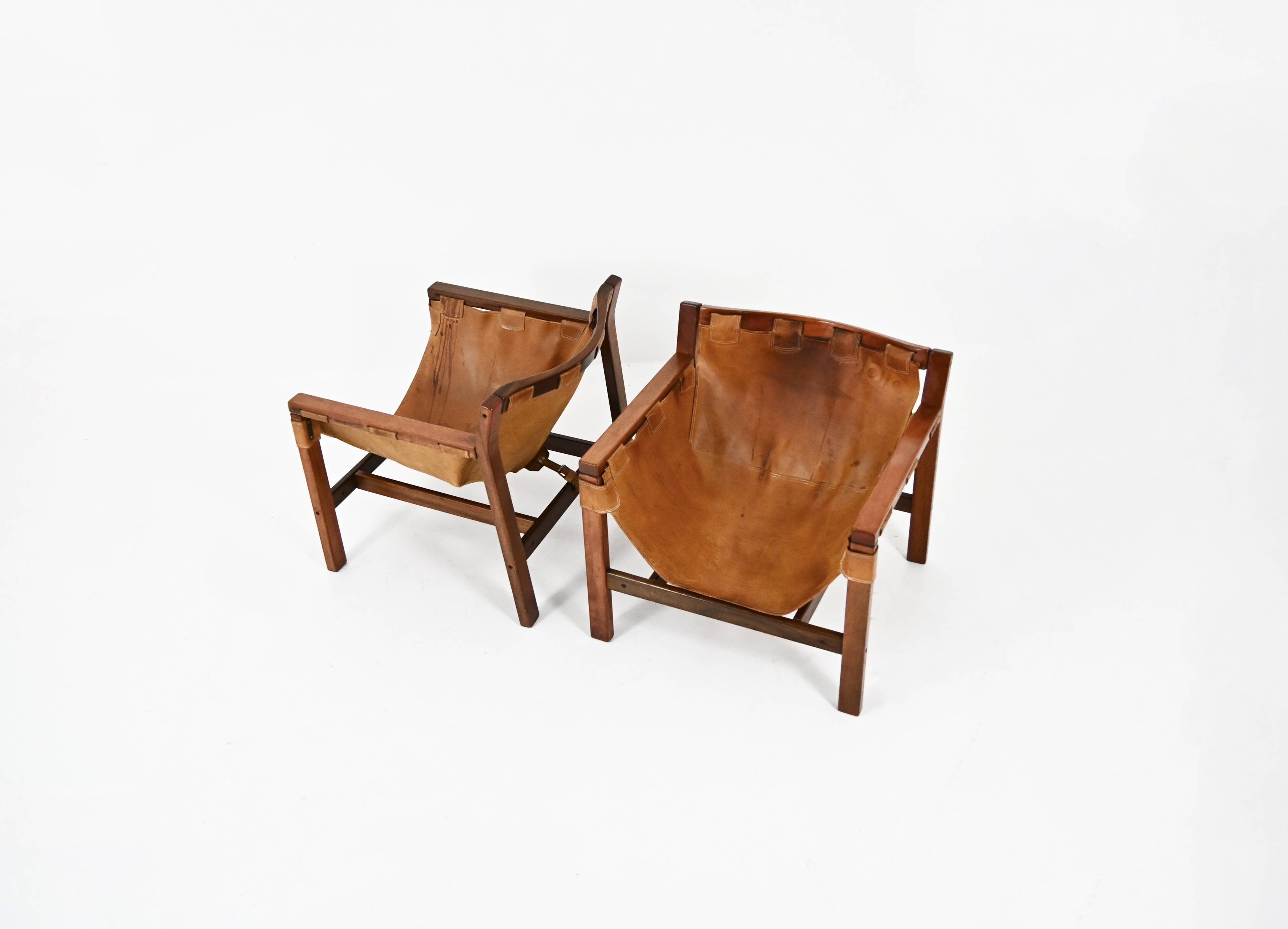 Set of 2 Safari Armchairs by Carlo Hauner for Forma, 1970s