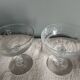 2 antique champagne glasses, engraved Empire frieze - Period 1900