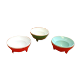 Lot of 3 vintage coquetiers shape "saucer" 60s