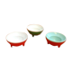 Lot of 3 vintage coquetiers shape "saucer" 60s