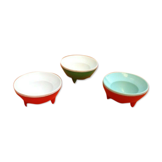 Lot de 3 coquetiers vintage forme " soucoupe " années 60