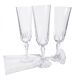 Champagne flutes Cristal d'Arques, "Louvre" pattern