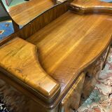 English Art Deco hairdresser in walnut magnifying glass