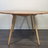 Ercol round drop leaf dining table, 1960s - no.14