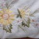 Rectangular tablecloth white cotton, with embroidery yellow flowers 142 x 225 cm