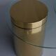 Polished Brass and Glass Low Tables. 2000s. Set of 3