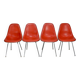 Ray & Charles Eames, Herman Miller edition, set of 4 orange chairs. Circa 1960