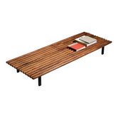 Cansado bench in mahogany by Charlotte Perriand, circa 1962.
