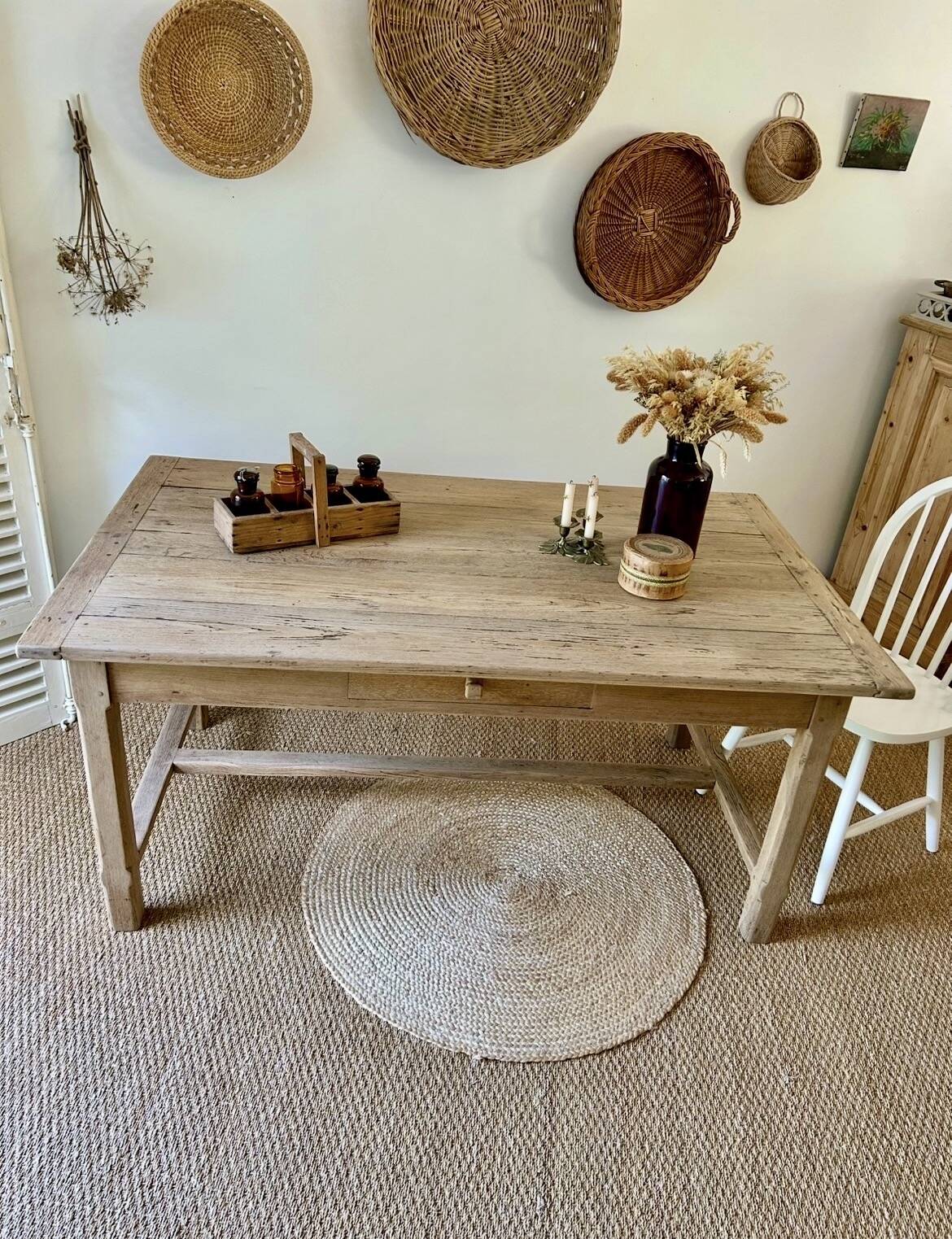 Table de ferme en chêne