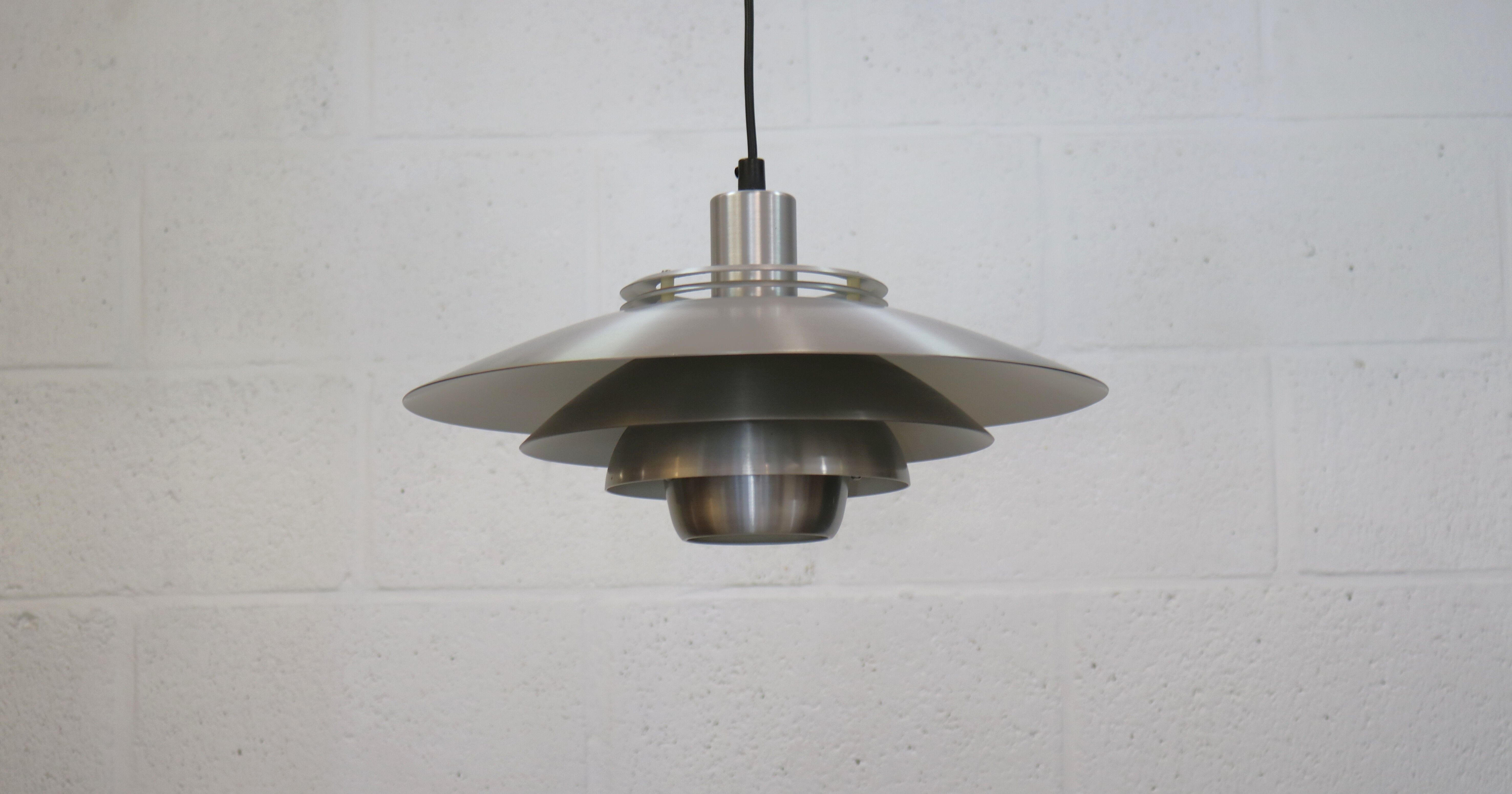 Silver Danish Jeka Metaltryk pendant Lamp - Model Dania 3020