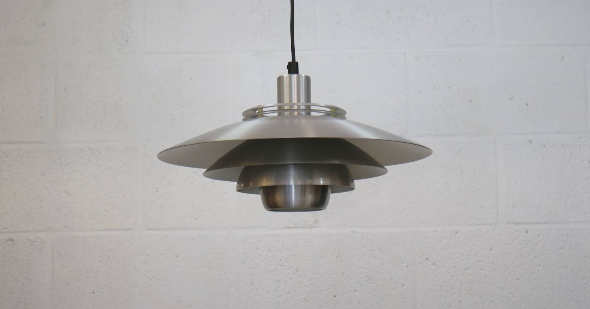 Silver Danish Jeka Metaltryk pendant Lamp - Model Dania 3020