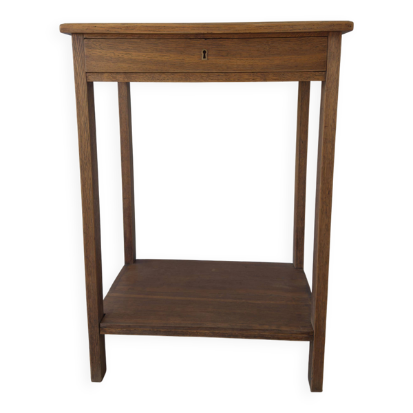 Table d'appoint en chêne, années 50