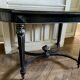 Table Pedestal table Napoleon III XIXth in black and gilded wood
